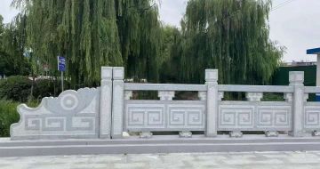 石家庄 芝麻灰桥栏杆、河道栏杆安装效果
