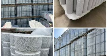 石家庄 芝麻白花岗岩挡车柱、隔离柱多少钱