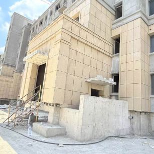 石家庄 黄金麻干挂，工地实拍