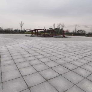 石家庄 芝麻白火烧面-公园广场地铺效果
