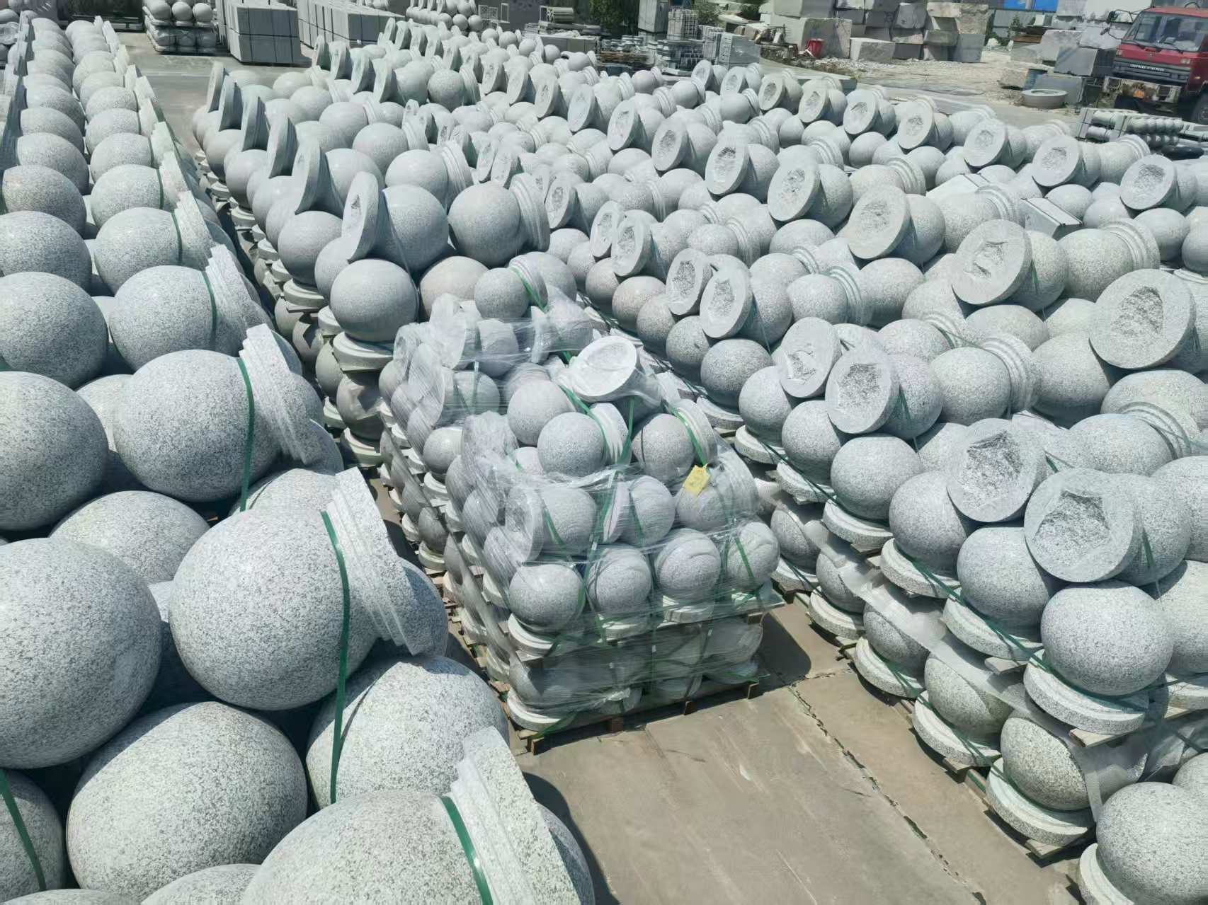 石家庄 花岗岩实心圆球，石球，挡车球，挡车石，车止石，路障石。