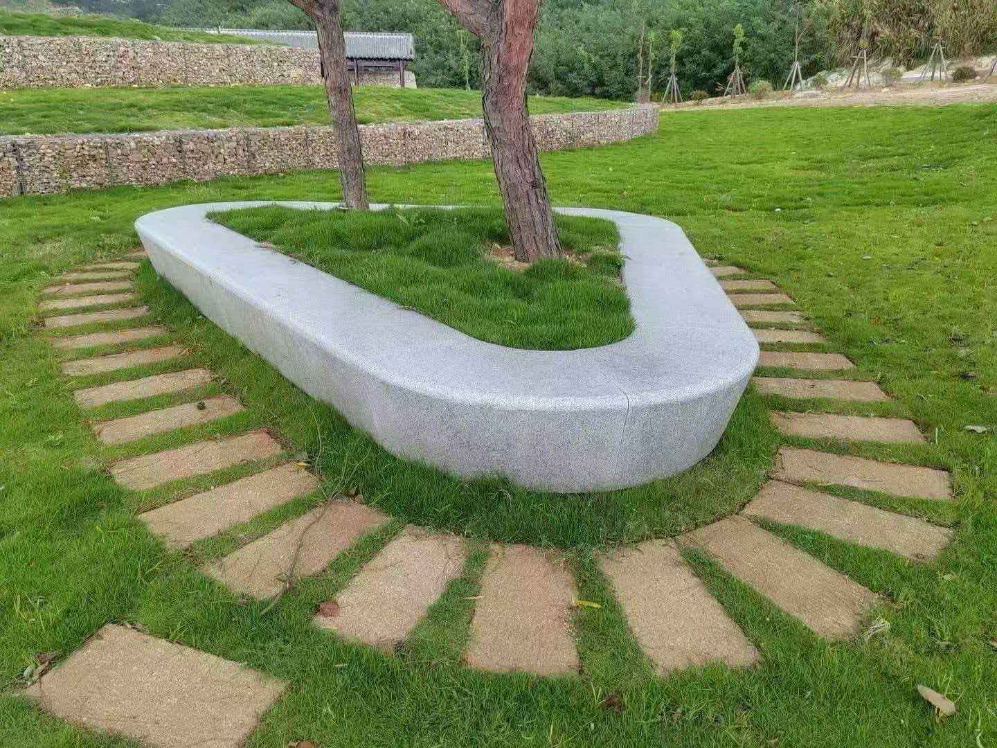 石家庄 芝麻白光面整石坐凳