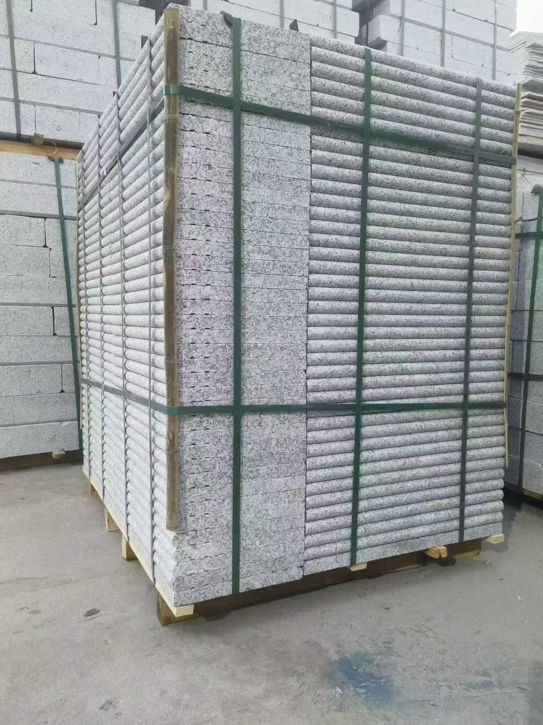 石家庄 芙蓉白3公分厚磨圆边、拉槽，楼梯踏步